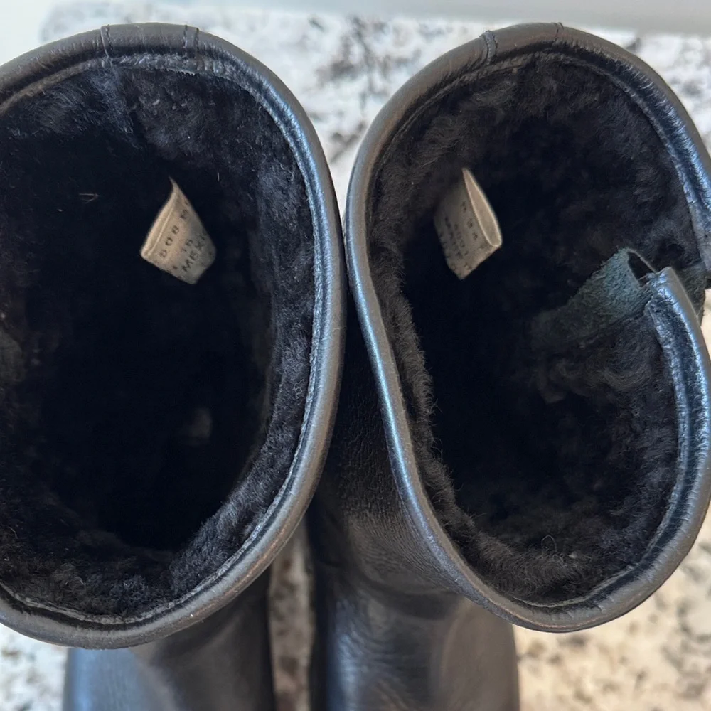 Frye Natalie Mid Lug Engineer boot, shearling lined - Picture 6 of 14